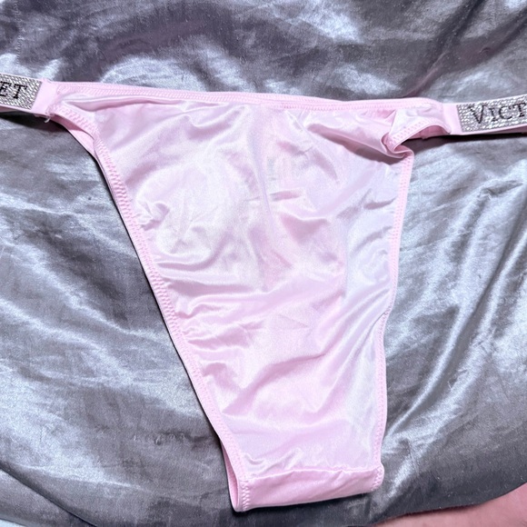 Victoria's Secret Other - New Victoria's Secret Light Pink Satin Panty with so much sparkle!
